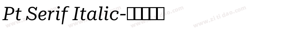 Pt Serif Italic字体转换